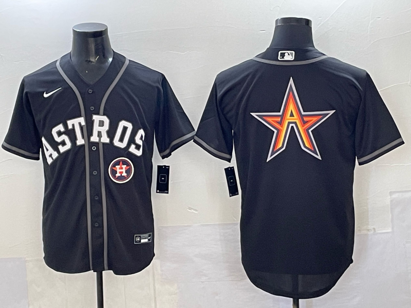 Men Houston Astros blank black 2025 Nike MLB Jersey 0018->houston astros->MLB Jersey